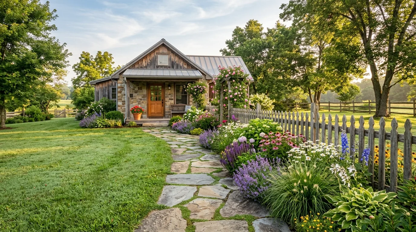 9 Rustic Landscaping Front Yard Ideas